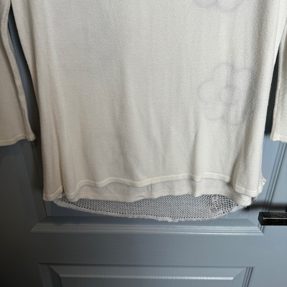 Tricotto Y2K Hippie Net Overlay Top‎ Floral 70s Retro Kidcore Funky 3/4 Sleeve L - Picture 11 of 16